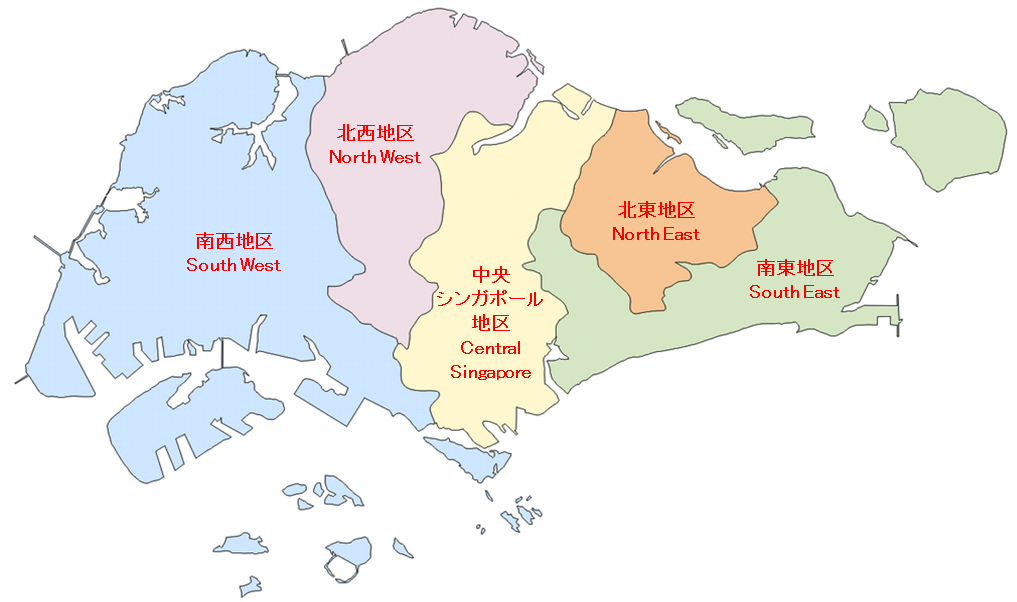 シンガポール地図　CDC