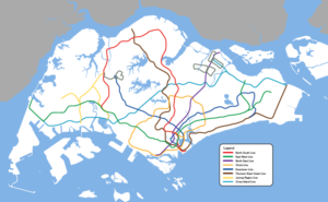 シンガポール地図(路線)
